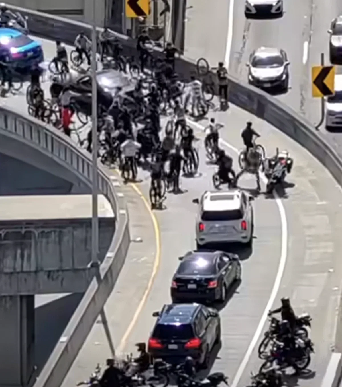 Police Stop Cyclist Group Attempting to 'Take Over' Bay Bridge Before Causing Chaos