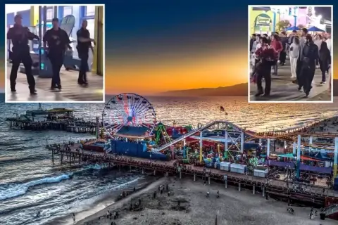 Two people shot after large brawl at Santa Monica Pier