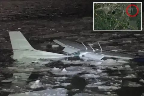 Plane Departing Long Island Crashes into Hudson River During Emergency Landing