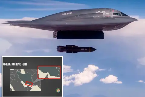 EE. UU. lanza bombas antibúnker de 5.000 libras contra bases de misiles subterráneas de Irán cerca de Ormuz