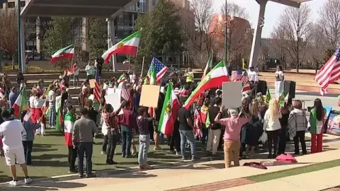 Supporters gather in Atlanta to back US airstrikes on Iran