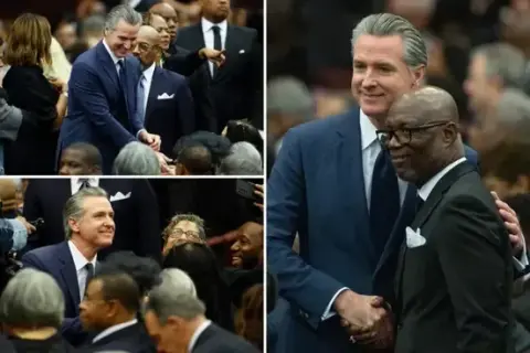 Governor Gavin Newsom Draws Attention at Jesse Jackson Memorial – Obama's Gesture Sparks 2028 Speculation